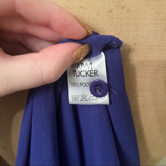 LF Kiwi Tucker Blue Western Laser Cutout Button Down Blouse - Picture 2 of 7